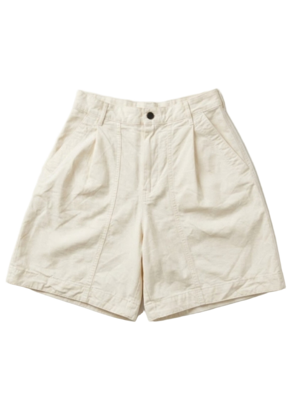 Everlane Tourist Shorts Off White Cream High Rise Organic Cotton Linen Size 4